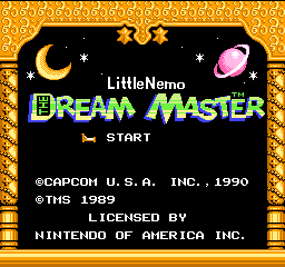 Little Nemo - The Dream Master (USA) Title Screen